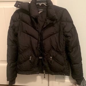 J.Crew black puffy jacket size small!!